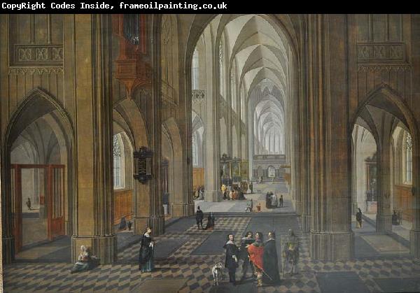 Pieter Neefs View of the interior of a church